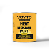1L Matt Black Heat Resistant Brush On Paint- Heat Resistant up to 800C- Ideal For Stoves, Fireplaces, BBQ's, Firepits, Exhaust Pipes