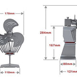 Inovative 3 Blade-Oscillating Heat Powered Stove Fan for Wood-Burning and Multi-Fuel/Pellet Stoves-Top Quality-Perfect Gift- - Voyto Ltd Online