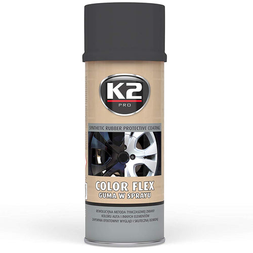 K2 colour Flex 400 ml liquid rubber, black matte spray film spray varnish spray paint. - Voyto Ltd Online
