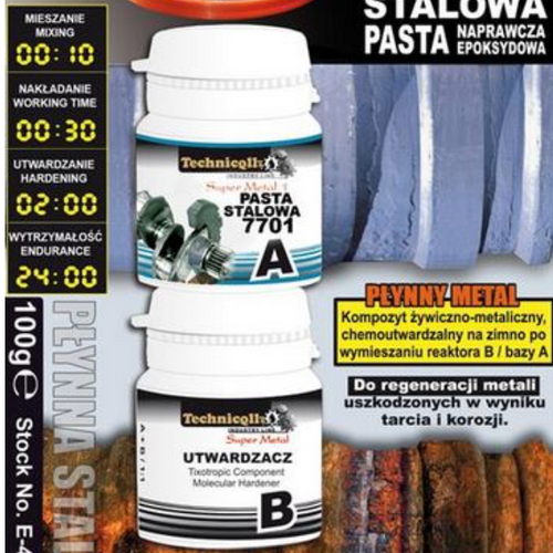 Steel epoxy paste for regeneration of metals, aluminium steel - Voyto Ltd Online