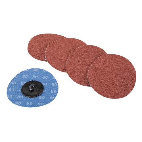 Silverline 100105 75mm Quick-Change Sanding Discs Set 5pce - 80 Grit - Voyto Ltd Online