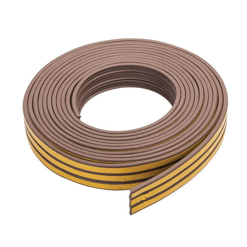 Fixman 556185 Self-Adhesive P-Profile Weather Strip - 3 - 5mm / 15m Brown - Voyto Ltd Online