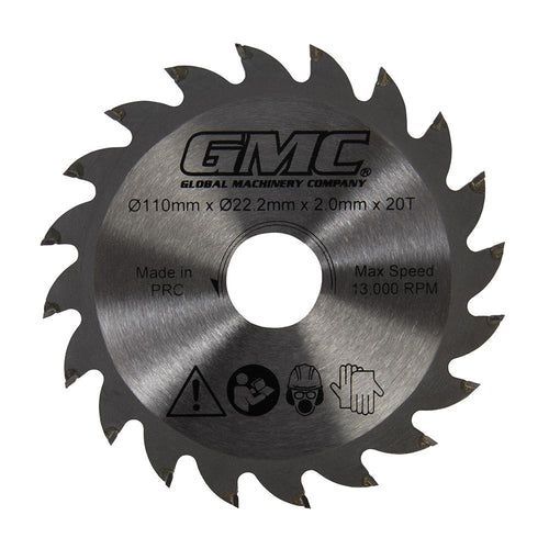 GMC 776182 TCT Saw Blade GTS1500 - TCT Saw Blade 110 x 22.2 x 20T - Voyto Ltd Online
