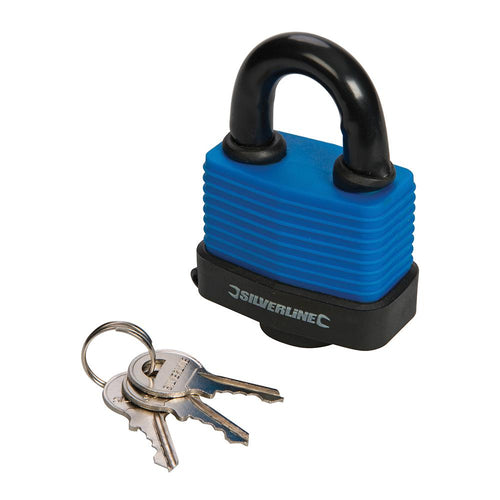Silverline 598493 Weather-Resistant Padlock - 60mm - Voyto Ltd Online