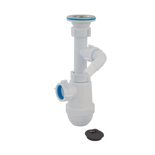 Plumbob 932988 Telescopic Bottle Trap with Waste & Washing Machine Outlet - 40mm - Voyto Ltd Online