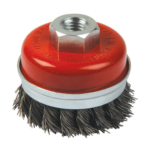 Silverline 675339 Steel Twist-Knot Cup - 80mm - Voyto Ltd Online