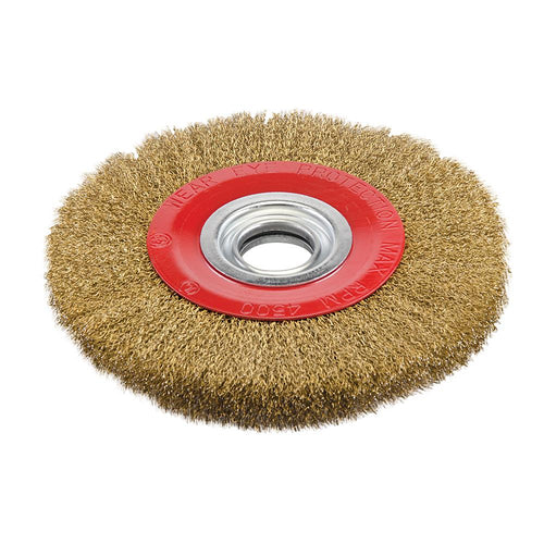 Silverline 245128 Brassed Steel Wire Wheel - 200 x 32mm - Voyto Ltd Online