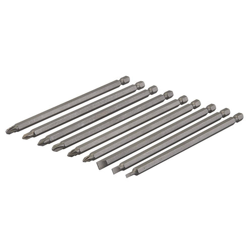 Silverline SB08 Extra-Long Power Bit Set 9pce - 150mm - Voyto Ltd Online