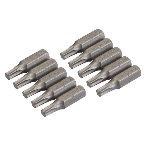 Silverline 398775 T25 Cr-V Screwdriver Bits 10pk - T25 - Voyto Ltd Online