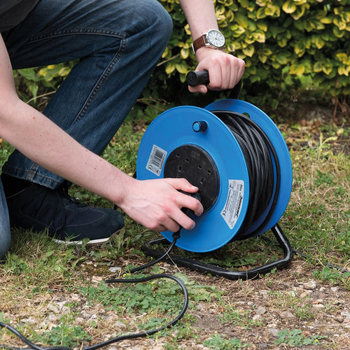 Powermaster 934311 Cable Reel 230V Freestanding - 4-Gang 50m - Voyto Ltd Online