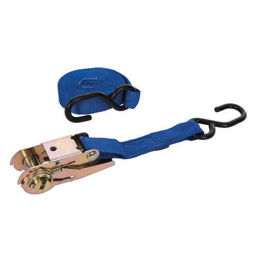 Silverline MS21S Ratchet Tie Down Strap S-Hook - 4.5m x 23mm - Rated 250kg Capacity 500kg - Voyto Ltd Online