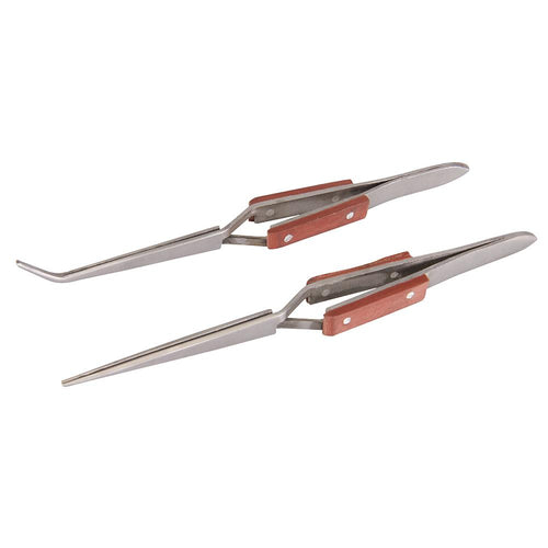 Silverline 696669 Cross-Action Tweezer Set 2pce - 162 / 165mm - Voyto Ltd Online