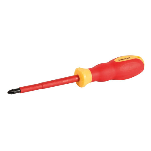 Silverline 511076 VDE Soft-Grip Electricians Screwdriver Pozidriv - PZ2 x 100mm - Voyto Ltd Online