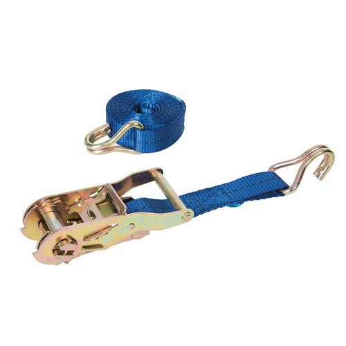 Silverline 493651 Ratchet Tie Down Strap J-Hook - 3m x 27mm - Rated 750kg Capacity 1500kg - Voyto Ltd Online