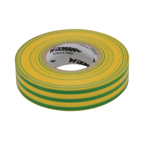Fixman 192227 Insulation Tape - 19mm x 33m Green/Yellow - Voyto Ltd Online
