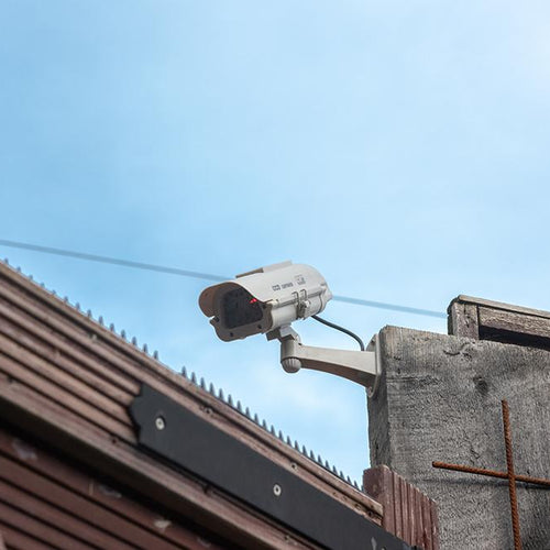 Silverline 614458 Solar-Powered Dummy CCTV Camera with LED - Solar-Powered - Voyto Ltd Online