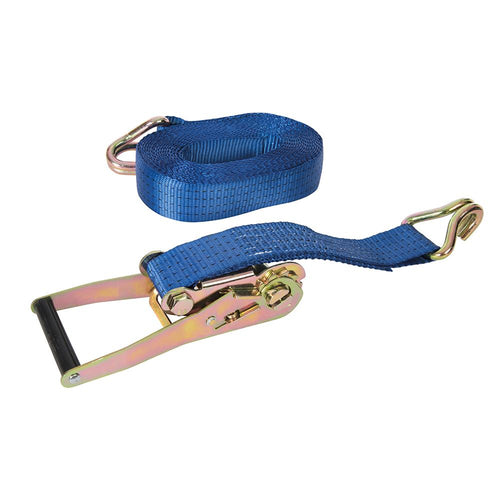 Silverline 958720 Ratchet Tie Down Strap J-Hook - 8m x 50mm - Rated 2000kg Capacity 4000kg - Voyto Ltd Online