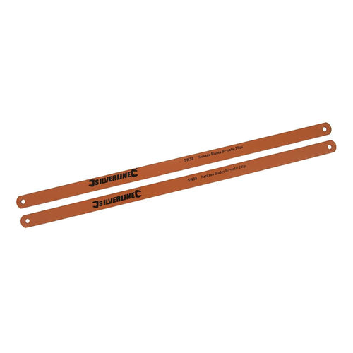 Silverline SW38 Hacksaw Blades Bi Metal 2pk - 24tpi - Voyto Ltd Online