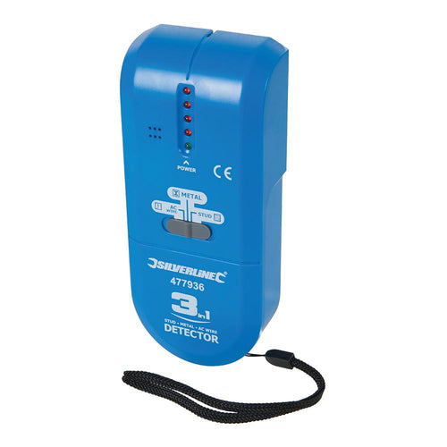 Silverline 477936 3-in-1 Detector Compact - 1 x 9V (PP3) - Voyto Ltd Online
