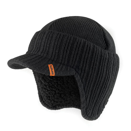 Scruffs T50986 Peaked Knitted Hat Black - One Size - Voyto Ltd Online