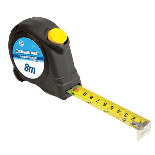 Silverline 874125 Auto Blade Lock Tape - 8m x 25mm - Voyto Ltd Online