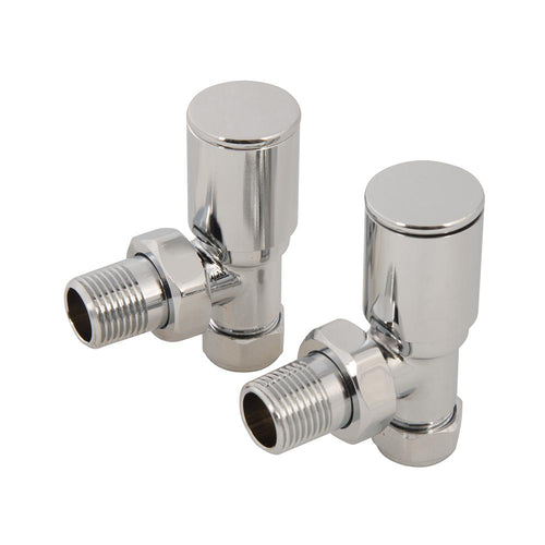 Plumbob 784115 Angled Heated Towel Radiator Valves 2pk - 15mm - Voyto Ltd Online