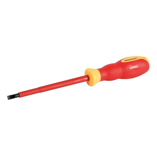 Silverline 460213 VDE Soft-Grip Electricians Screwdriver Slotted - 1.0 x 5.5 x 125mm - Voyto Ltd Online