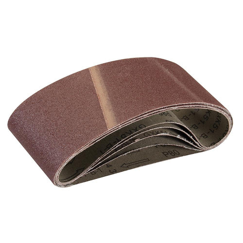 Silverline 862553 Sanding Belts 75 x 457mm 5pk - 80 Grit - Voyto Ltd Online