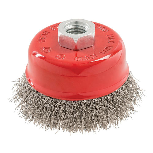 Silverline 298755 Stainless Steel Crimp Cup - 75mm - Voyto Ltd Online