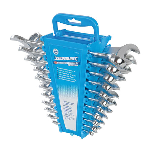 Silverline 633470 Combination Spanner Set 22pce - 6 - 22mm & 1/4 - 7/8" - Voyto Ltd Online