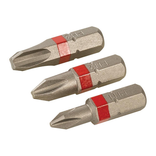 Dickie Dyer 723815 S2 Screwdriver Bit Set 3pce - PH1, PH2 & PH3 - Voyto Ltd Online