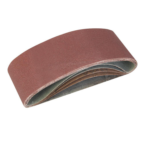 Silverline 760354 Sanding Belts 75 x 457mm 5pce - 40, 60, 2 x 80, 120G - Voyto Ltd Online