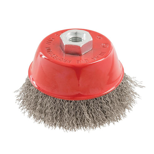 Silverline 347429 Stainless Steel Crimp Cup - 100mm - Voyto Ltd Online