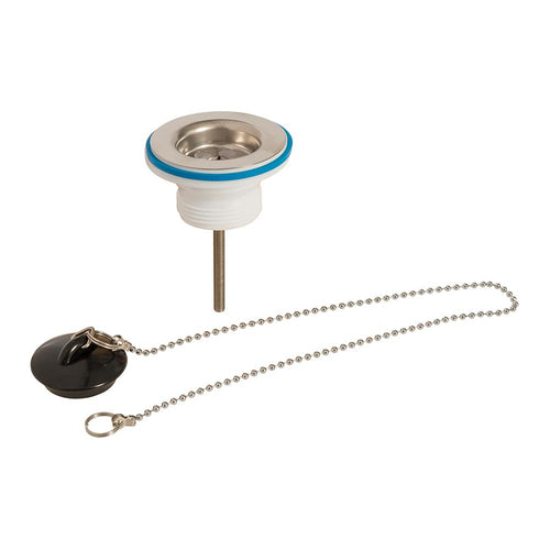 Plumbob 773578 Strainer Waste with Plug & Chain - 1-1/4" - Voyto Ltd Online
