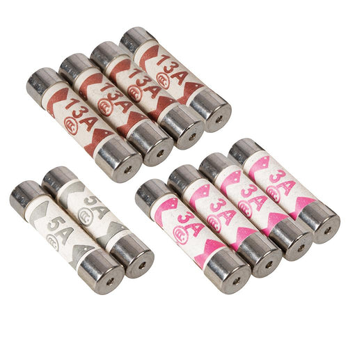Powermaster 952591 Fuses 10pk - 3A, 5A & 13A - Voyto Ltd Online