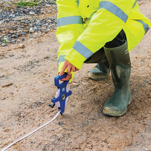 Silverline MT45 Open Reel Surveyors Tape - 30m / 100ft x 13mm - Voyto Ltd Online
