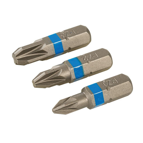 Dickie Dyer 534644 S2 Screwdriver Bit Set 3pce - PZ1, PZ2 & PZ3 - Voyto Ltd Online
