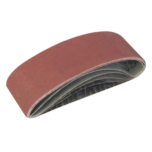 Silverline 310680 Sanding Belts 75 x 533mm 5pce - 40, 60, 2 x 80, 120G - Voyto Ltd Online