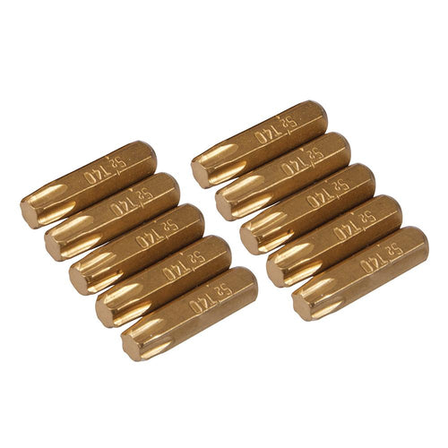 Silverline 719782 T40 Gold Screwdriver Bits 10pk - T40 - Voyto Ltd Online