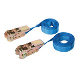 Silverline 566269 Endless Ratchet Tie-Down Strap 2pk - Rated 250kg Capacity 500kg - Voyto Ltd Online