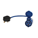 Powermaster 818738 13A-16A Fly Lead Converter - 13A Plug to 16A Socket - Voyto Ltd Online