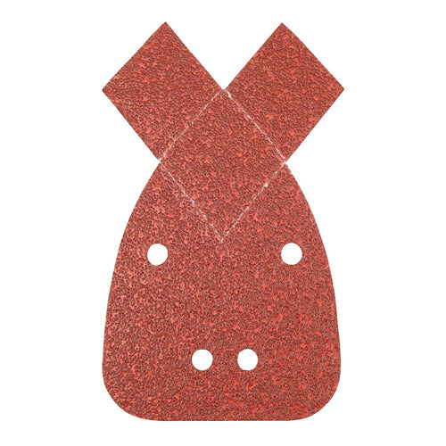 Silverline 766555 Hook & Loop Detail Sander Sheets with 2 Tips 140mm 10pk - 80 Grit - Voyto Ltd Online