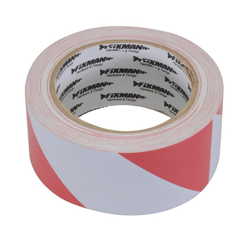 Fixman 188781 Hazard Tape - 50mm x 33m Red/White - Voyto Ltd Online