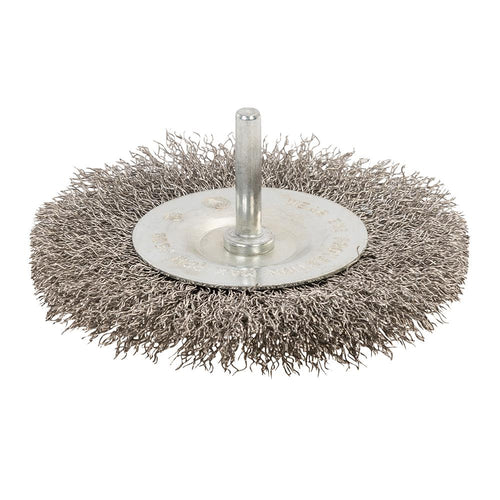Silverline 525076 Rotary Stainless Steel Wire Wheel Brush - 100mm - Voyto Ltd Online