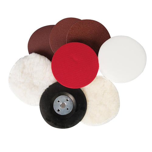 Silverline 151207 Sanding & Polishing Kit 8pce - 125mm - Voyto Ltd Online