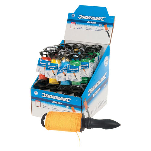 Silverline CB44/24 Spooled Brick Line Display Box 24pce - 100m - Voyto Ltd Online