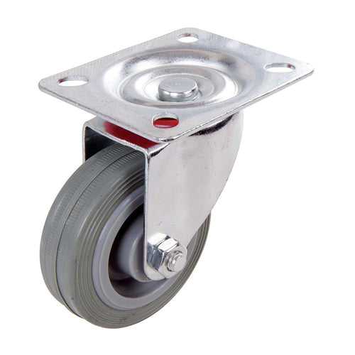 Fixman 234808 Swivel Rubber Castor - 75mm 50kg - Voyto Ltd Online