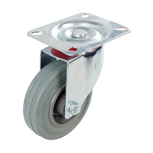 Fixman 443003 Swivel Rubber Castor - 100mm 70kg - Voyto Ltd Online