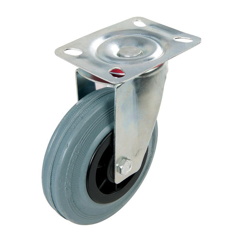 Fixman 563351 Swivel Rubber Castor - 125mm 100kg - Voyto Ltd Online