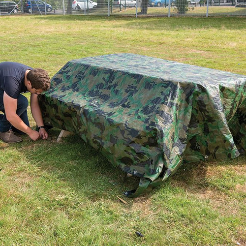 Silverline 488443 Camouflage Tarpaulin - 2.4 x 3m - Voyto Ltd Online